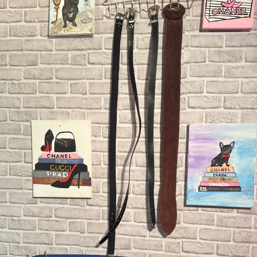 4 Belts Brown and Black